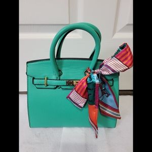 Brand new teal "trendy girl" handbag